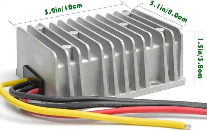 Voltage Converter Regulator DC 24V Step Down DC 12V 40A 480W, Waterproof Voltage Reducer, Big-Size Power Supply Module Buck Transformer, for Golf Cart, Forklifts, Car
