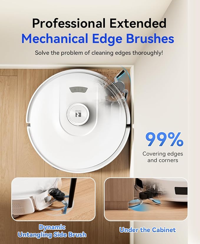 Robot Vacuum and Mop 20,000Pa Robot Vacuum Cleaner,120Day Self Emptying Vacuum Robot,Lidar Navigation,5G/2.4GWiFi APP Aspirateur Robot,Self-Charging Robot Vacuums for Pet,Floor,Carpet R11White