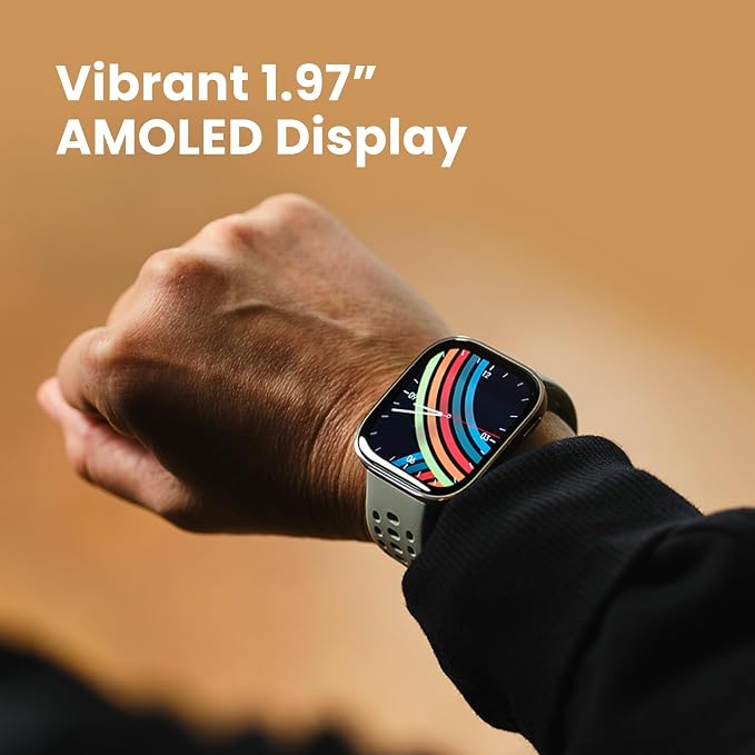 Amazfit Bip 6 Smart Watch 46mm, 14 Day Battery, 1.97" AMOLED Display, GPS & Free Maps, AI, Bluetooth Call & Text, Health, Fitness & Sleep Tracker, 140+ Workout Modes, 5 ATM Water-Resistance, Stone