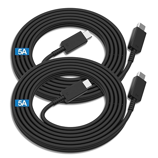 2Pack for Samsung Charging Cable 10FT,100W/5A Fast Charging Long Type C to Type C Cord,for Galaxy S26/S25/S24/S23/S22/S21/S20/S10/S9 +/Edge/Ultra,Note20/10/9/8,Z Fold/Flip7-4,Tab S/A,USBC Charger Wire