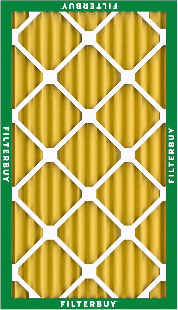 Filterbuy 10x20x2 Air Filter MERV 11 Superior Pet & Allergy Defense (3-Pack), Electrostatic Pleated HVAC AC Furnace Filters Replacement, Made in USA (Actual Size: 9.50 x 19.50 x 1.75)