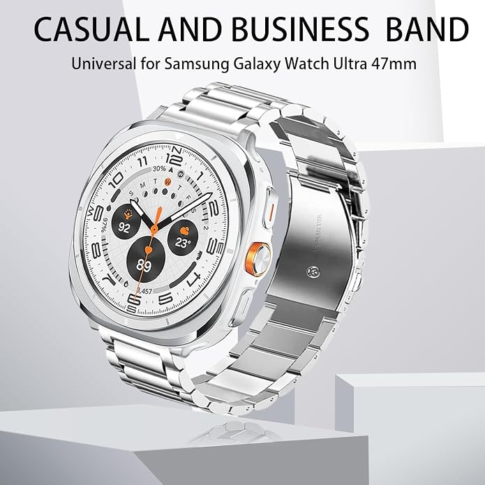 GOLDTOLUCK No Gap Stainless Steel Band Compatible with Samsung Galaxy Watch 8 7 6 5 4 Classic FE Pro Ultra 40mm 44mm 46mm 43mm 47mm 45mm 42mm Replacement Men Women Milanese Metal Elegant Casual