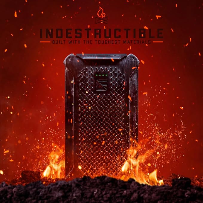 Dark Energy Poseidon Pro Indestructible Portable Charger | Fast Charging USB-C Ports, Ultra-Durable Armor Flex, 10,000 mAh, Waterproof, for Outdoor Survival & Emergency Supplies