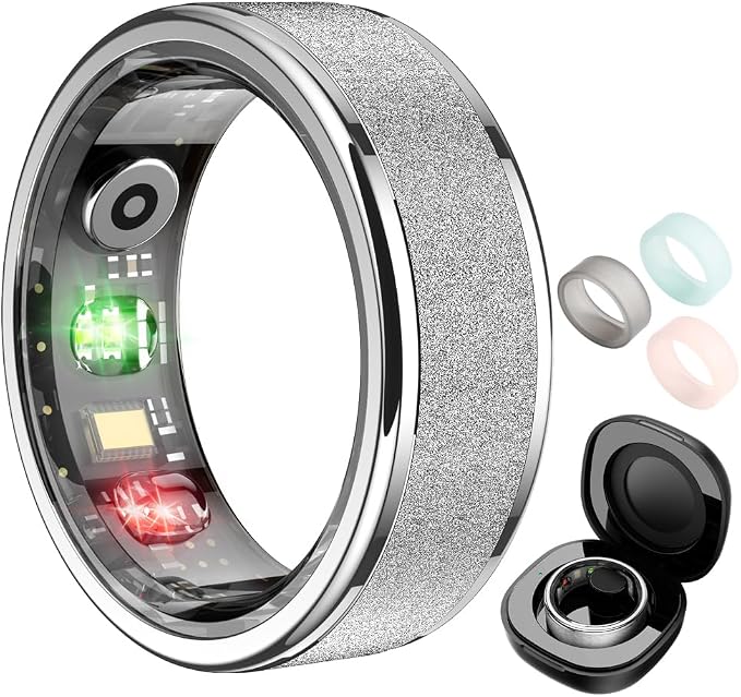 COLMI R10 Smart Ring, Smart Health Ring for Women, Features Heart Rate, Blood Oxygen, Sleep Monitoring, Pedometer, and Fitness Tracker, No Subscription Fee. (Silver, 10#)