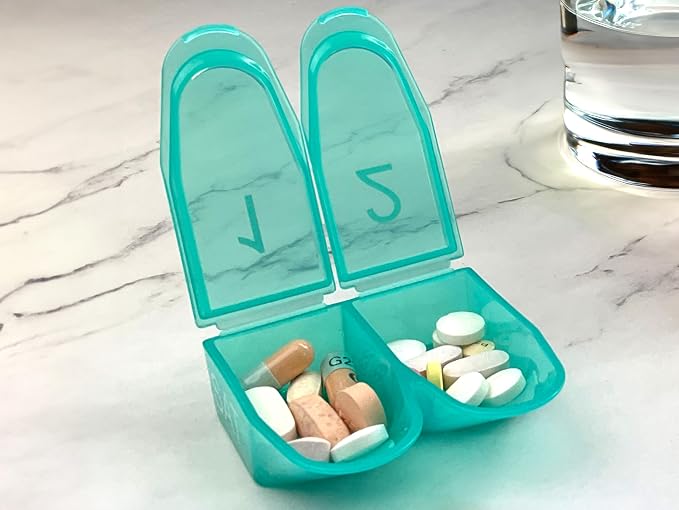e-Pill 2 Times a Day x 7 Day Weekly Pill Organizer, Vitamin, and Medicine Pillbox (2x7)
