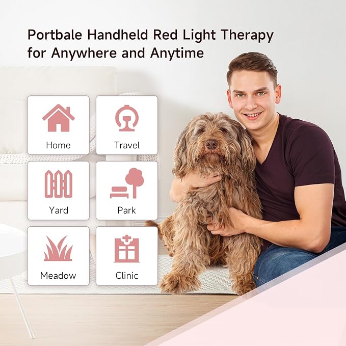 5000mAh Infra Red Light Cold Laser Therapy Device for Dog Pain Relief Low Level Infrared Laser Therapy Machine Pet 808 650nm Professional Vet LLLT Horse Portable Healing Treatment Home Muscle Relax