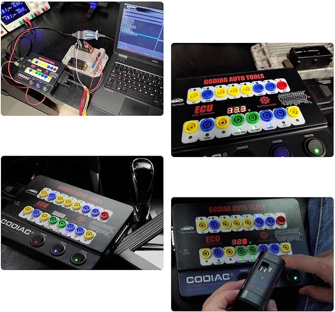 GODIAG® Auto ECU Breakout Box, GT100 Breakout Box OBDII Protocol Detector for OBDII Protocol Communication Detection/ECU Tool Maintenance/Diagnosis/Programming/Coding