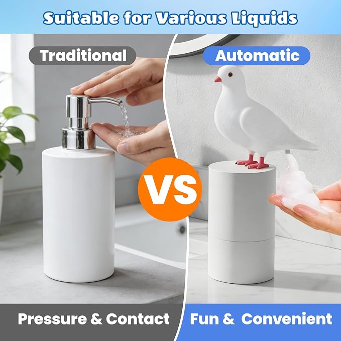 Automatic Foaming Soap Dispenser Touchless Induction Foam Hand Washer for Kitchen Bathroom Bird Design