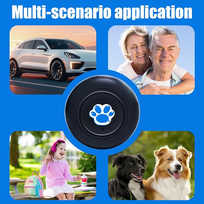 GPS Tracker for Vehicles Cars Motorcycles,No Monthly Fee No Subscription,Real-Time Location Tracking Device, Magnetic Mini GPS Tracker for Car Pets Dogs Elderly and Valuables