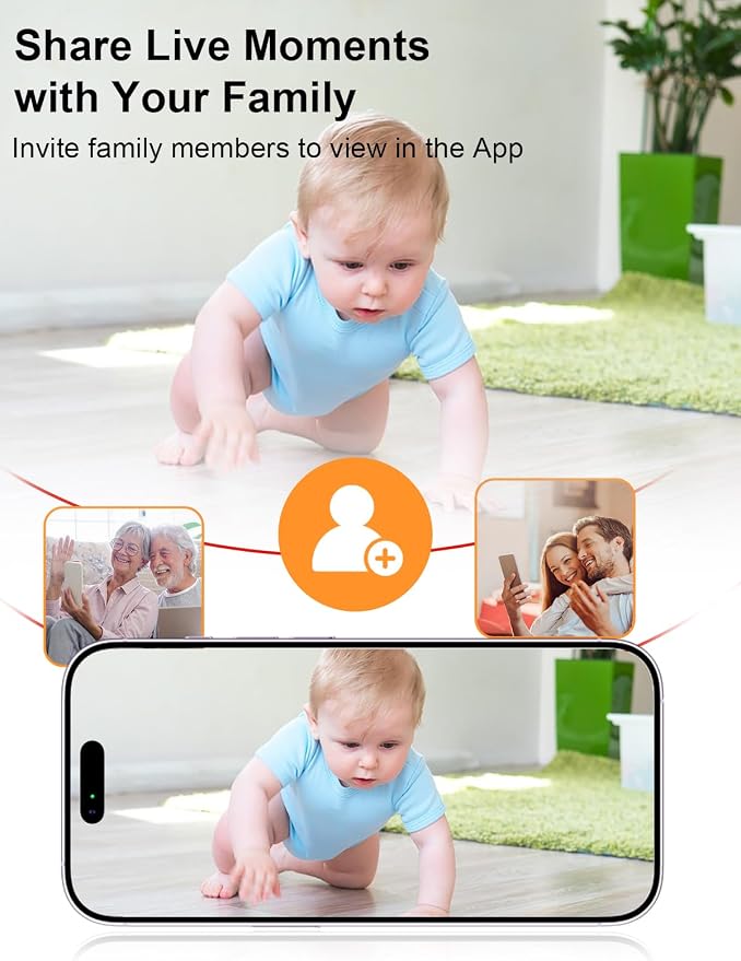 Smart Baby Monitor with 2 Cameras and Phone App, 5" HD Display Multi-Room Video Baby Monitor, Dual Mode (WiFi & Hack-Proof FHSS), Auto Motion Tracking, Cry Temp Alert, White Noise, 36H Battery