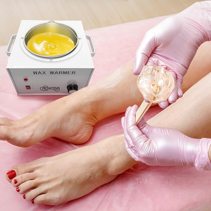 Large Single Waxing Warmer Professional 3L Electric Wax Heater Machine Hold 5.5 Lbs for Hair Removal, Large Wax Pot Paraffin Facial Skin Body SPA Salon Equipment with 100 Sticks