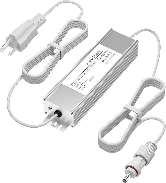 36V Waterproof Power Adapter for Govee Permanent Outdoor Lights,Compatible with Govee H705D H705E H705F Permanent Outdoor Lights Power Supply Cord Charger(White)