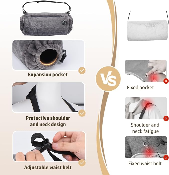 Hand Warmers Rechargeable: Reusable Electric Heated Gloves - Portable Heating Pouch - Relief Hand Heater for Arthritis - for Hunting Football Camping Golf Xmas Gifts