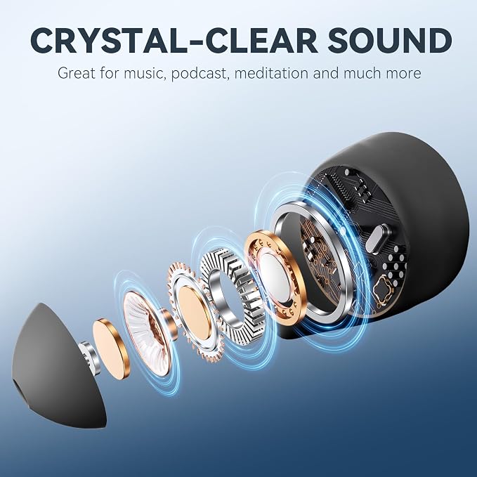 Sleepals Micro Sleep Earbuds for Side Sleepers | Sleep Headphones with Soft and Snug Fit | Moderate Noise Reduction (not ANC) | Small and Light, 4H Single Play, 28H with Charging Case (Black)