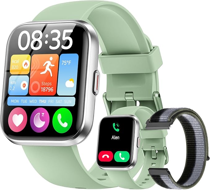 Hingso Smart Watches for Women Men (Android/iPhones), 120+ Sport Modes Fitness Tracker Watch with SpO2/Heart Rate Monitor, Steps/Sleep Tracker, 1.85" HD Smart Watch with Bluetooth Calls/Messages