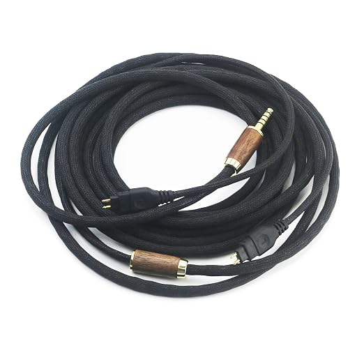 NewFantasia 4.4mm Balanced Cable Replacement Upgrade Cable Compatible with Sennheiser HD600, HD650, HD580, HD660S, HD58X, HD660S2, HD6XX Headphone 7N OCC Copper Silver Plated Cord Walnut Wood Shell