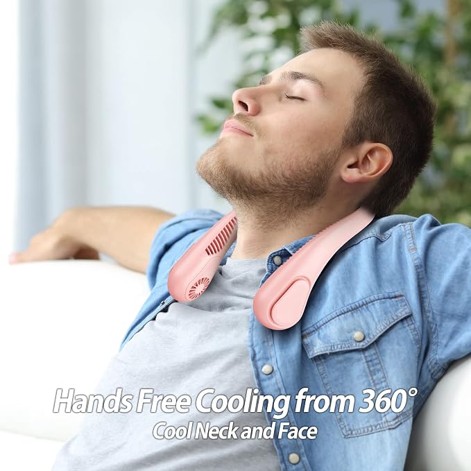 AMACOOL Bladeless Neck Fan, Mothers Day Gifts for Mom, Gifts for Father Dad Husband, Rechargeable Wearable Fan for Men Women Hot Flashes Relief Travel Outdoor Sports Golf Cruise Essentials 2026