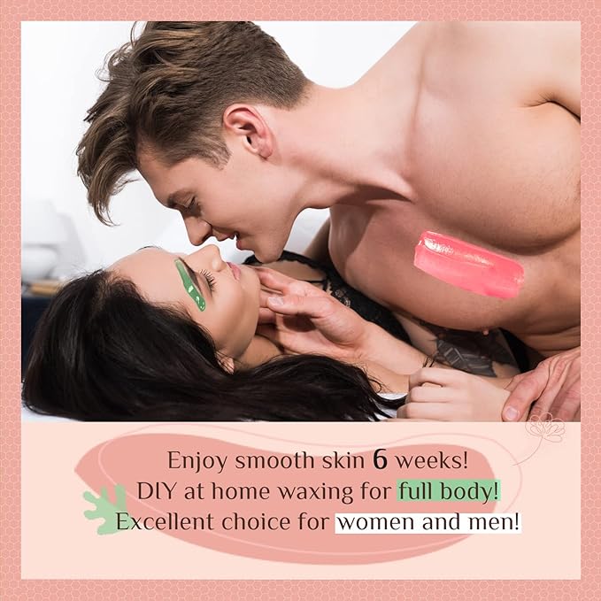GIRLEARLE Wax Warmer Kit for Women and Men + 1lb Hard Wax Beads at Home, Multiple Formulas Target Different Types of Hair for Sensitive Skin Body, Brazilian Bikini, Eyebrow, Facial