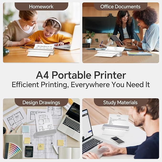 HPRT Portable Printer White& Portable Printer Case