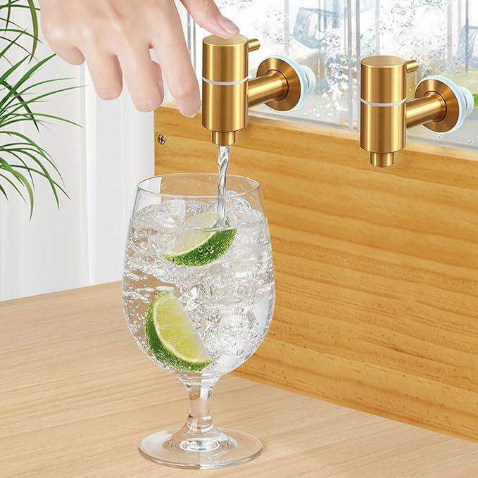 2 Pack 2 Gallon Large Drink Dispenser, Drink Dispenser with Stand, Beverage Dispenser with Ice Core and Airtight Valve, Drink Dispensers for Parties