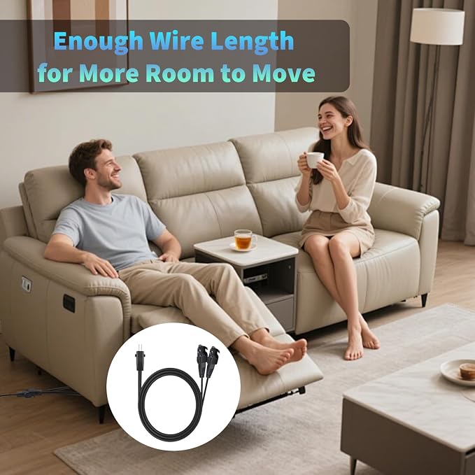 29V Recliner Power Supply with 2 Pin Splitter Lead Y Power Cable for Lift Chairs Electric Power Recliners and Adjustable Beds AC/DC Switching Power Supply Transformer