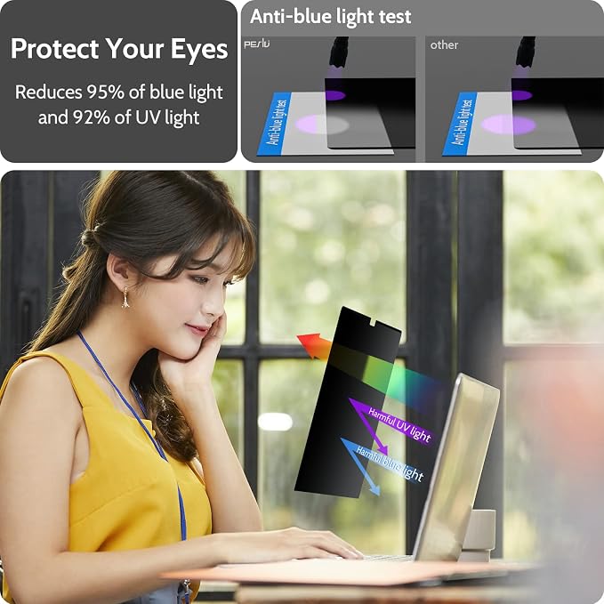 Peslv Magnetic Privacy Screen for MacBook Pro 16 Inch (2021-2026, M1, M2, M3, M4, M5), 16inch Removable Matte Anti Blue Light Glare Private Filter Protector for Mac Pro 16.2" Laptop