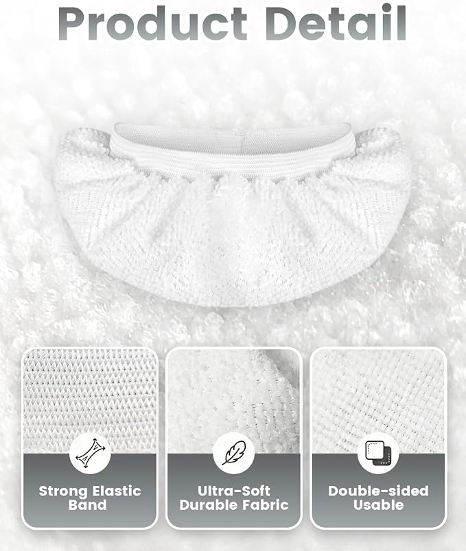 4 Pack Universal Microfiber Cloths for Handheld Steam Cleaner, Double-Layered Reusable & Washable Pads, Compatible with Bissell SteamShot, Wagner, PurSteam, McCulloch, Dupray and More