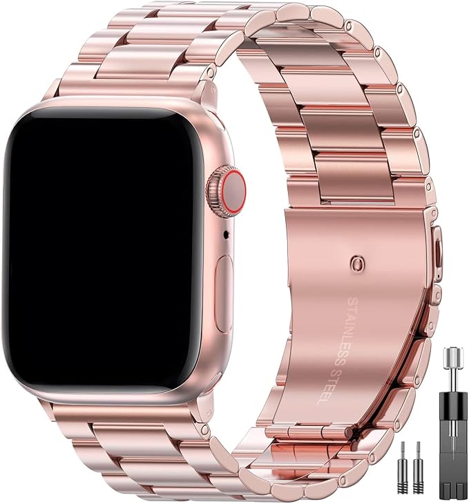 EPULY Metal Band Compatible with Apple Watch Bands for Men Women 49mm 46mm 45mm 44mm 42mm, Business Stainless Steel Strap for iWatch Bands Series 11 10 9 8 7 6 5 4 3 2 1, SE3 2 1, Ultra3 2 1