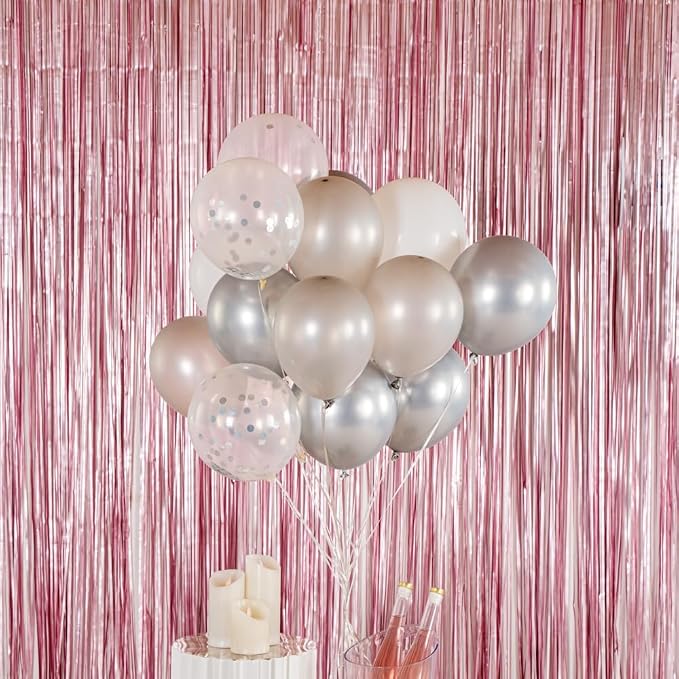 Restaurantware Balloonify 12 Inch Confetti Balloons 19 Party Balloons With Confetti Dots - With Ribbon Strong Latex Silver Latex Balloon Set Decorations For Photo Shoot Wedding Or Party