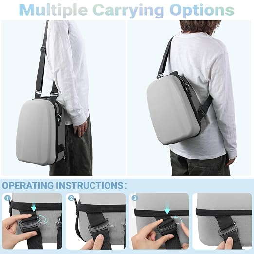 FOREGOER Carrying Case for Meta Quest 3/Oculus Quest 2, Hard Travel Storage Case Compatible with Meta Oculus Quest 2 Headset, Quest Pro and Accessories (Grey)
