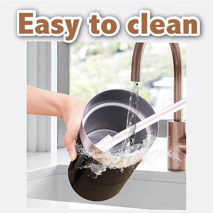 Huogary Electric Milk Frother and Steamer - 4 In 1 Automatic Milk Steamer, 300ml/10.1oz Hot& Cold Foam Maker and Milk Warmer For Latte, Cappuccinos, Macchiato, Black
