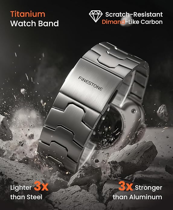 Titanium Watch Band AGIS01- Fits Apple Watch ULTRA 3/2/1 (49mm) - Adjustable Titanium Apple Watch Band with DLC Coating, Lightweight & Durable Strap for Men - Premium Color Matching Band