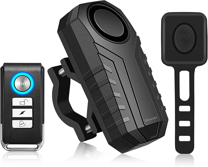 WSDCAM Bike Alarm Horn with Remote Loud 113dB, Waterproof Wireless Antitheft Vibration Bicycle Alarm with Bike Horn for Adults Mountain Bike Road Bicycle Scooter