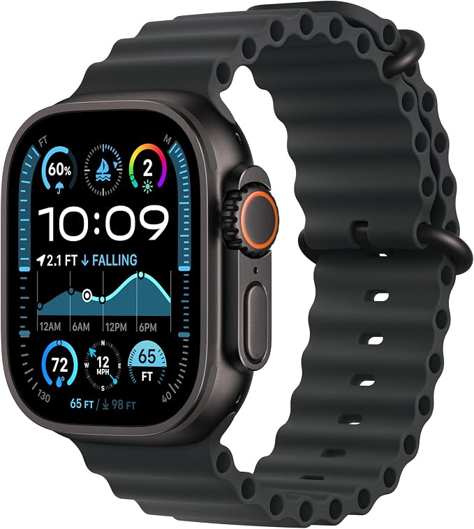 Apple Watch Band - Ocean Band Extension (49mm) - Black with Black Titanium Finish - Extension