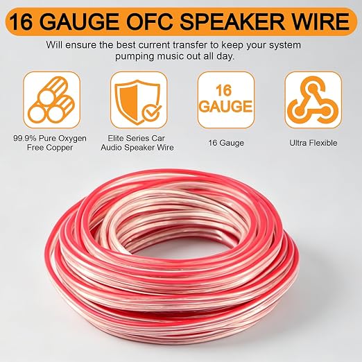 4 Gauge Amp Wiring Kit 1200W Complete Amplifier Installation Kit with Bass Control Knob for Car Audio Subwoofer System