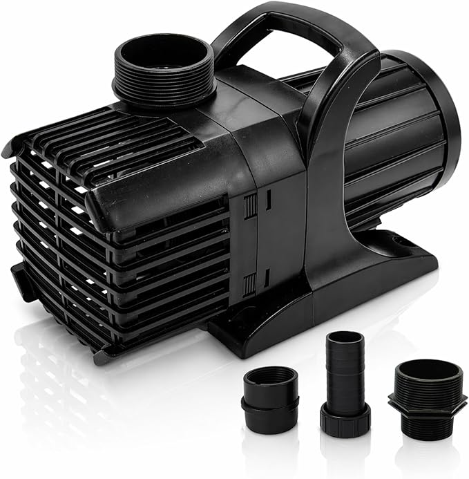 Aqua Pulse Submersible Pond Pump, 3,000 GPH, 33 ft Cord | 19 ft max head, 192W energy efficient, Ultra quiet, For koi ponds, Waterfalls, Fountains