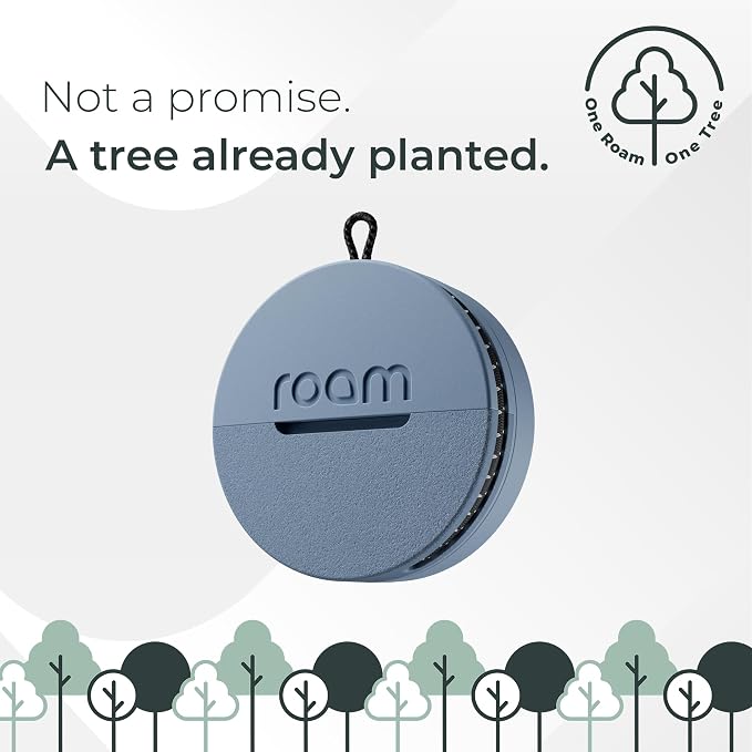 ROAM SMART TRACKER - Bluetooth Tracker & Item Locator for Keys, Luggage, Wallet, Kid & Pet Gear, (iOS, Android), No App or Subscription, Fast Setup, Waterproof | 1-Pack, Blue