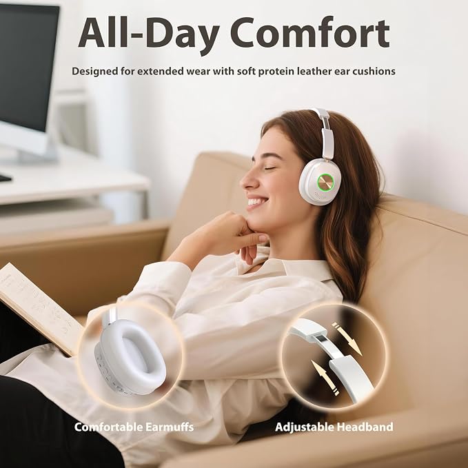 Earbay Wireless Headphones for TV Watching, TV Headset Wireless for Seniors with Transmitter Charging Dock, Bluetooth V5.4 Over Ear TV Headphones &No Audio Delay, Gift for Elderly/Parents