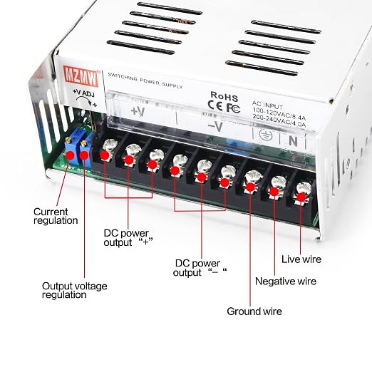 CNCTOPBAOS 600W 60V DC Switching Power Supply Transformer AC to DC Driver Adapter Universal Regulated Converter for LED Strip Light CCTV Camera Radio Stepper Servo Motor 3D Printer (60V 10A)