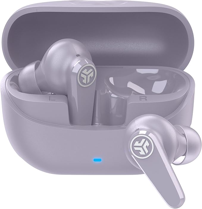JLab, Go Pods ANC, True Wireless Earbuds, Active Noise Cancelling Bluetooth Earbuds, Lilac
