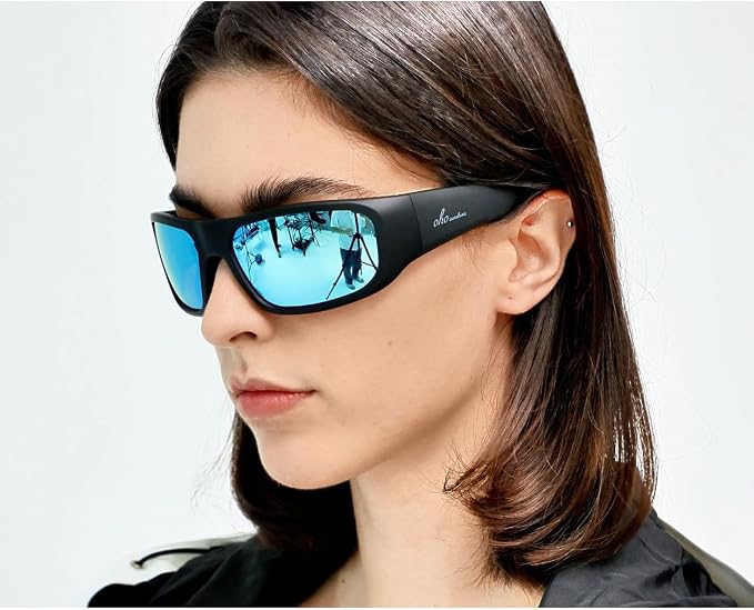 OhO sunshine Bluetooth Audio Sunglasses, Lightweight Open Ear Sport Glasses, 10H Playtime,Water Resistant with Voice Control