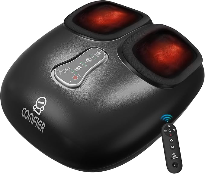 COMFIER 2026 Upgrade shiatsu Foot Massager for Neuropathy,Plantar Fasciitis with Heat,Remote Control,Pause Function, feet Massager with Compression,Vibration,Mothers Day Gift for Mom, Size 13