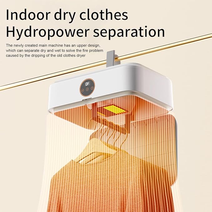 Portable Clothes Dryer Mini Dryer for Apartment RV Travel Dorm Portable Laundry Dryer Small Compact With Fast Drying Adjustable Timer Quiet Operation Remote Control-White