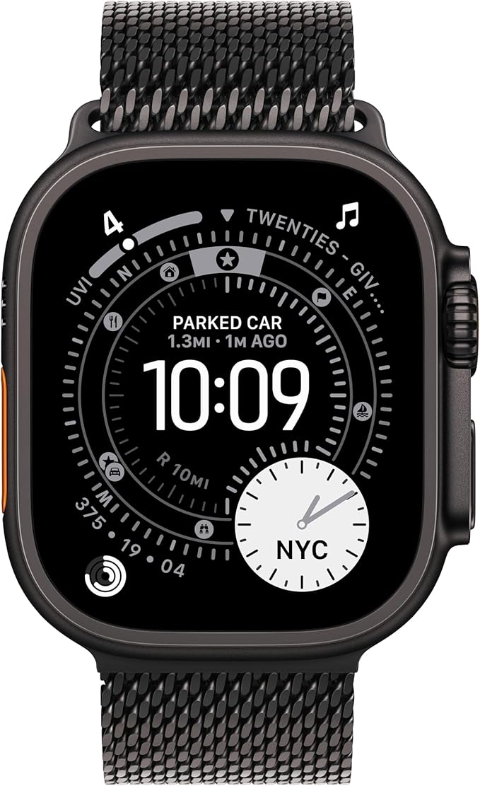 Apple Watch Band - Milanese Loop - 49mm - Black - Medium
