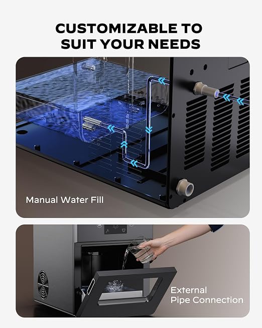 Silonn 2.4″ Sphere Ice Maker Countertop, Clear Ice Ball Maker Machine with Crystal Sphere & Rapid Sphere Technology, 3 pcs in 40 Mins, 100 pcs/Day, Self-Cleaning Ice Maker Ideal for Whiskey