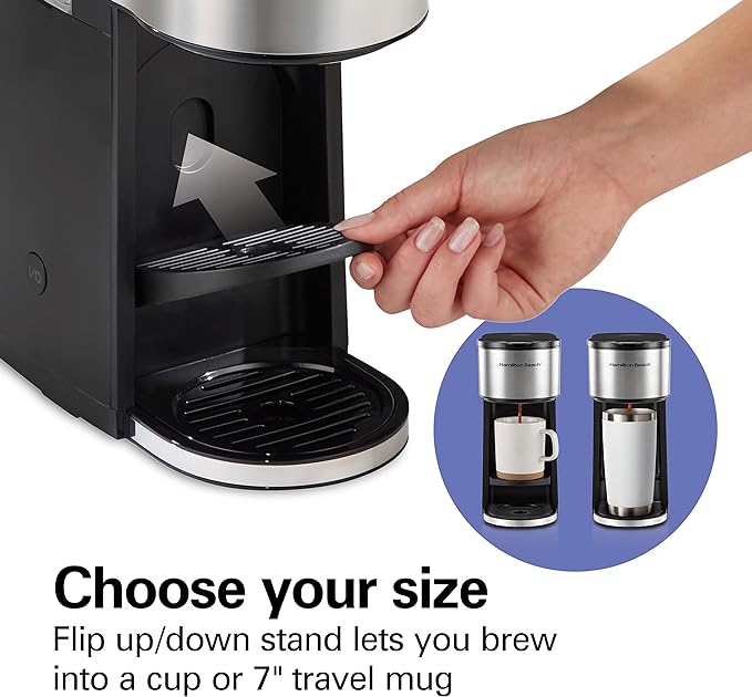Hamilton Beach Home Barista 7-in-1 Small Coffee Maker with Seven Ways to Brew, 6 Cup Carafe, Drip, Single Serve, French Press, Pour Over, Cold Brew, Easy-Fill Reservoir, Black (46251)