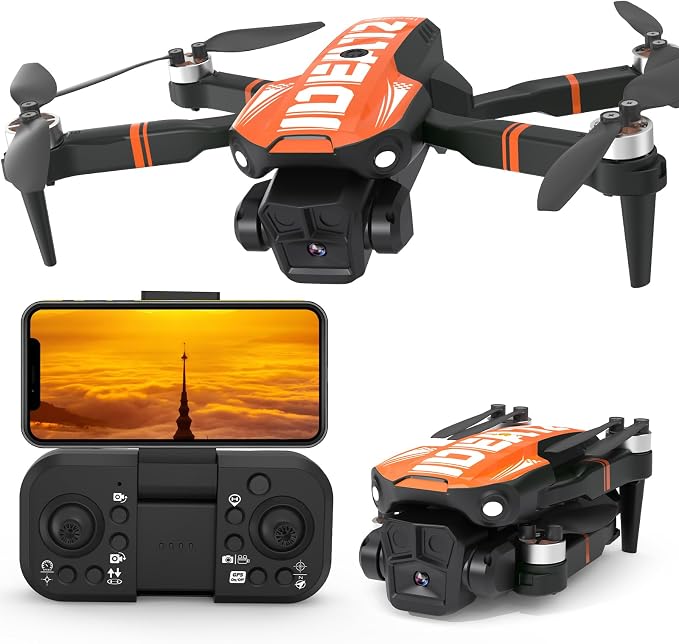 LE-IDEA GPS Drone with Camera for Adults, IDEA12GPS Drone with Camera 4K | Brushless Motor, Auto Return Home, Follow Me, Foldable, RC Quadcopter for Beginners Foldable Toys Gifts, Under 249g