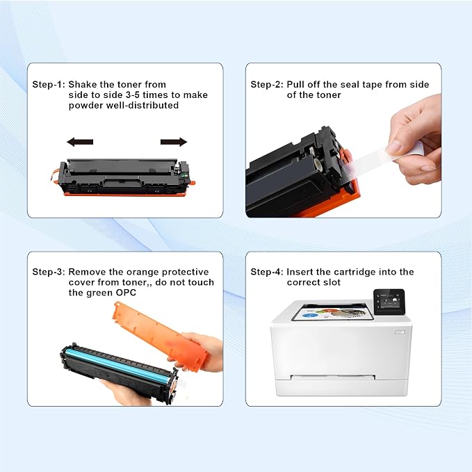 201A Toner Cartridges 4 Pack Works with HP Color LaserJet Pro MFP M277dw M252dw M277n M277c6 M252n M277 Printer (Black,Cyan,Magenta and Yellow)