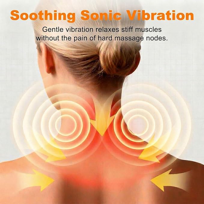 3-in-1 Neck Massager Pillow with Heat, Soothing Vibration & Cervical Traction for Pain Relief, Corded Electric Posture Support & Shoulder Relaxer for Home Office, Gifts for Men/Women (Dark Gray)