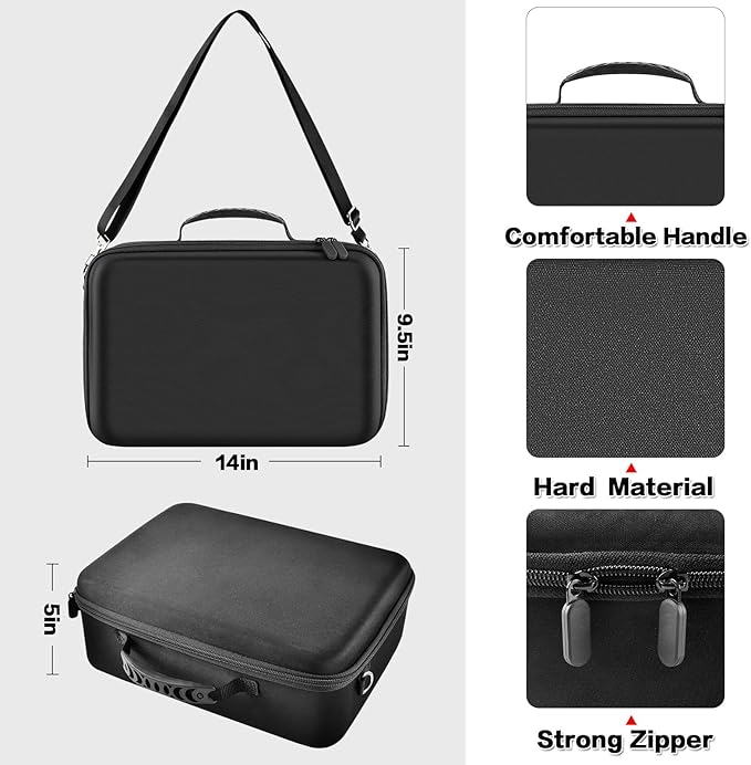 PAIYULE Carrying Case for Meta for Quest 3/ 3s, for Oculus Quest 2 Virtual Reality Headset/Touch Controllers/Elite Strap VR2 Accessories with Silicone Face Cover, Lens Protector-Grey(No Device)